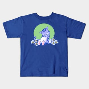 Yittle Kitty by KiniArt Kids T-Shirt